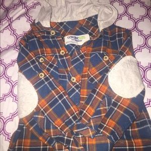 Toddler plaid hoodie